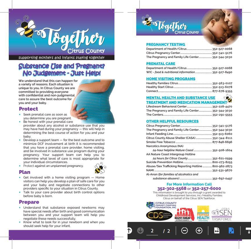 Healthy Family Rack Card Front